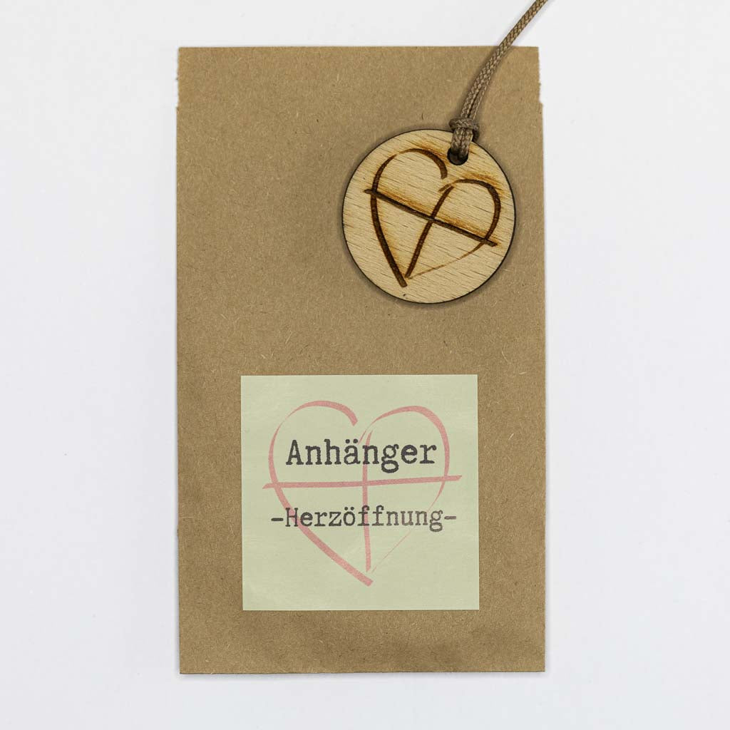 Anhänger - Herzöffnung (Holzschmuck)