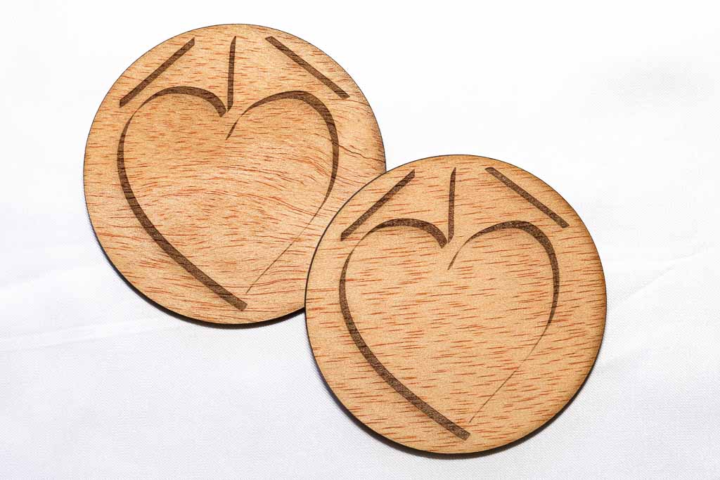 Coaster - Heart 'Cleansing' (Wood)