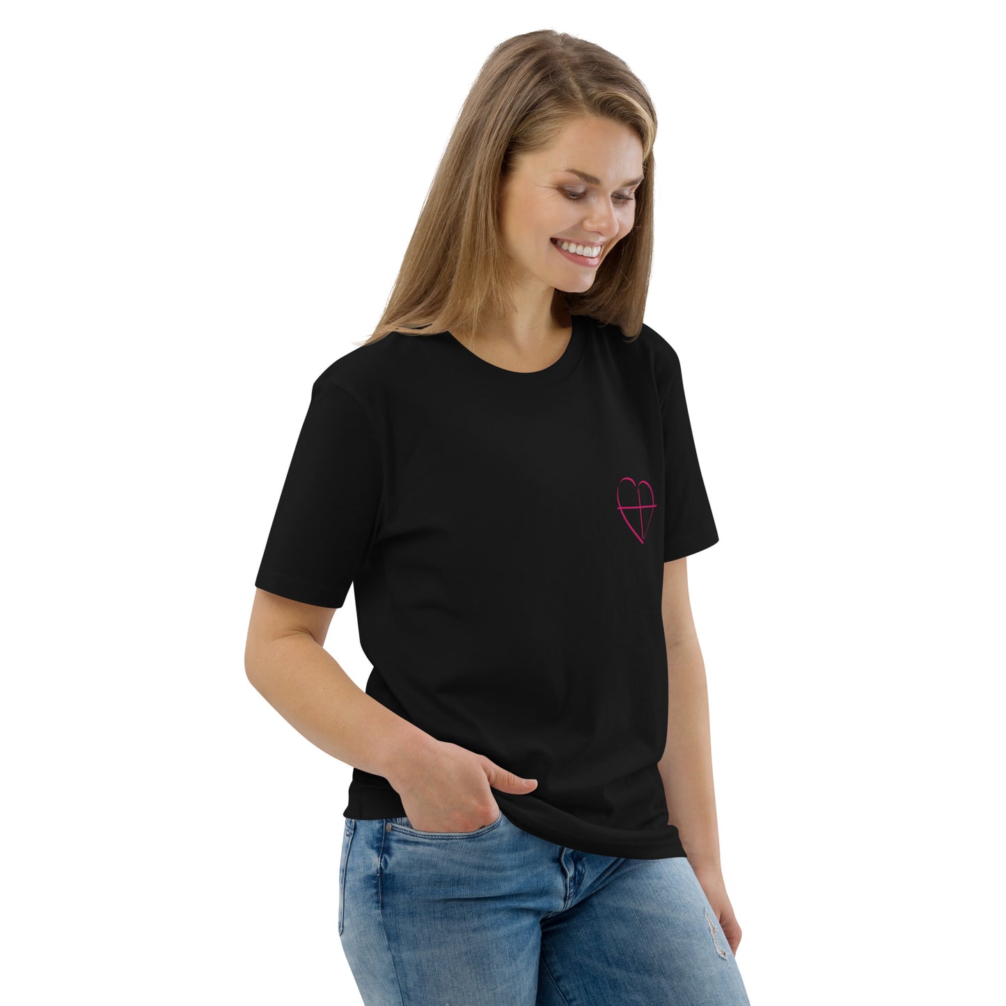 T-Shirt - Herz 'Herzöffnung' (vorne; organic, Unisex)