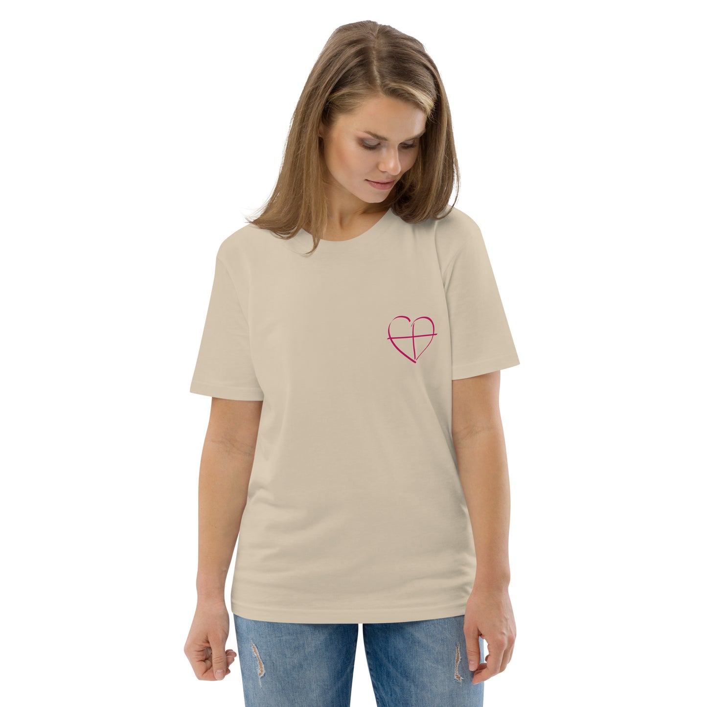 T-Shirt - Herz 'Herzöffnung' (vorne; organic, Unisex)