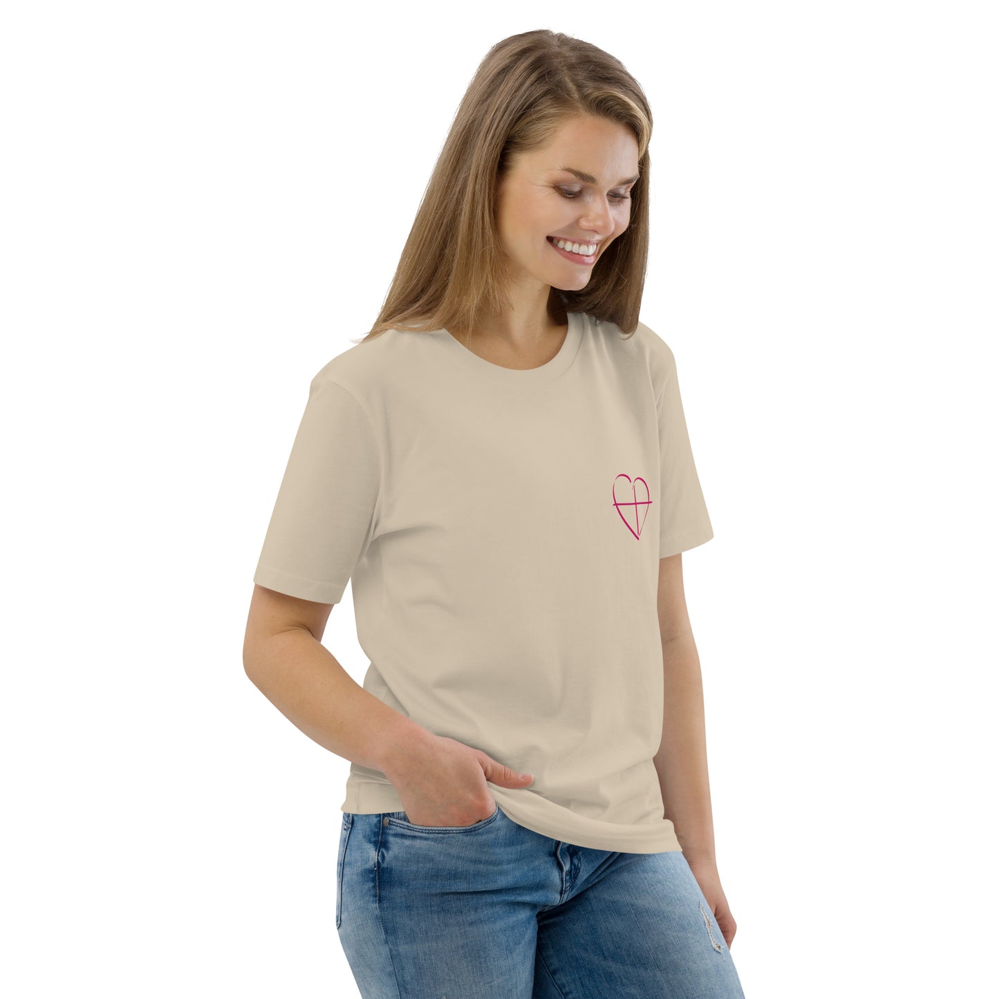 T-Shirt - Herz 'Herzöffnung' (vorne; organic, Unisex)