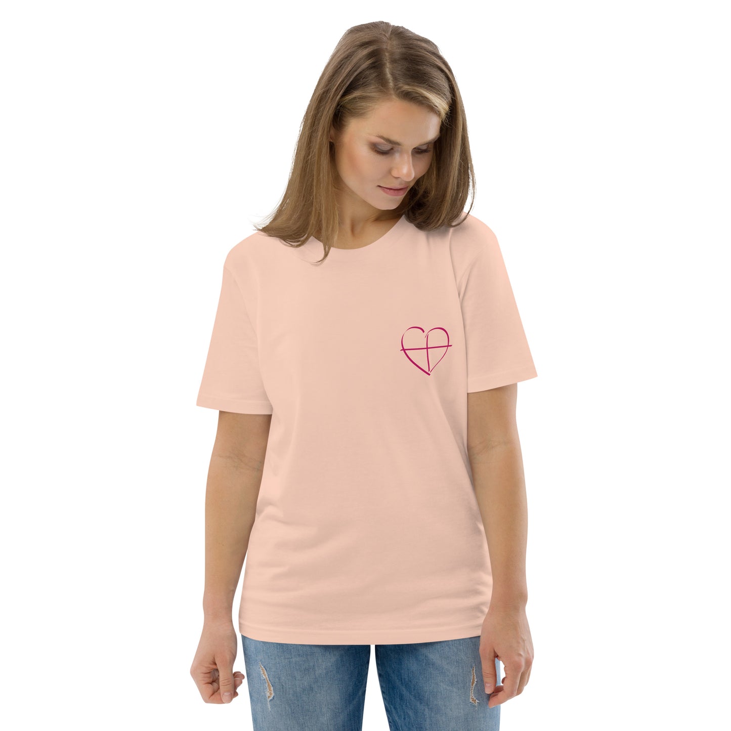 T-Shirt - Herz 'Herzöffnung' (vorne; organic, Unisex)