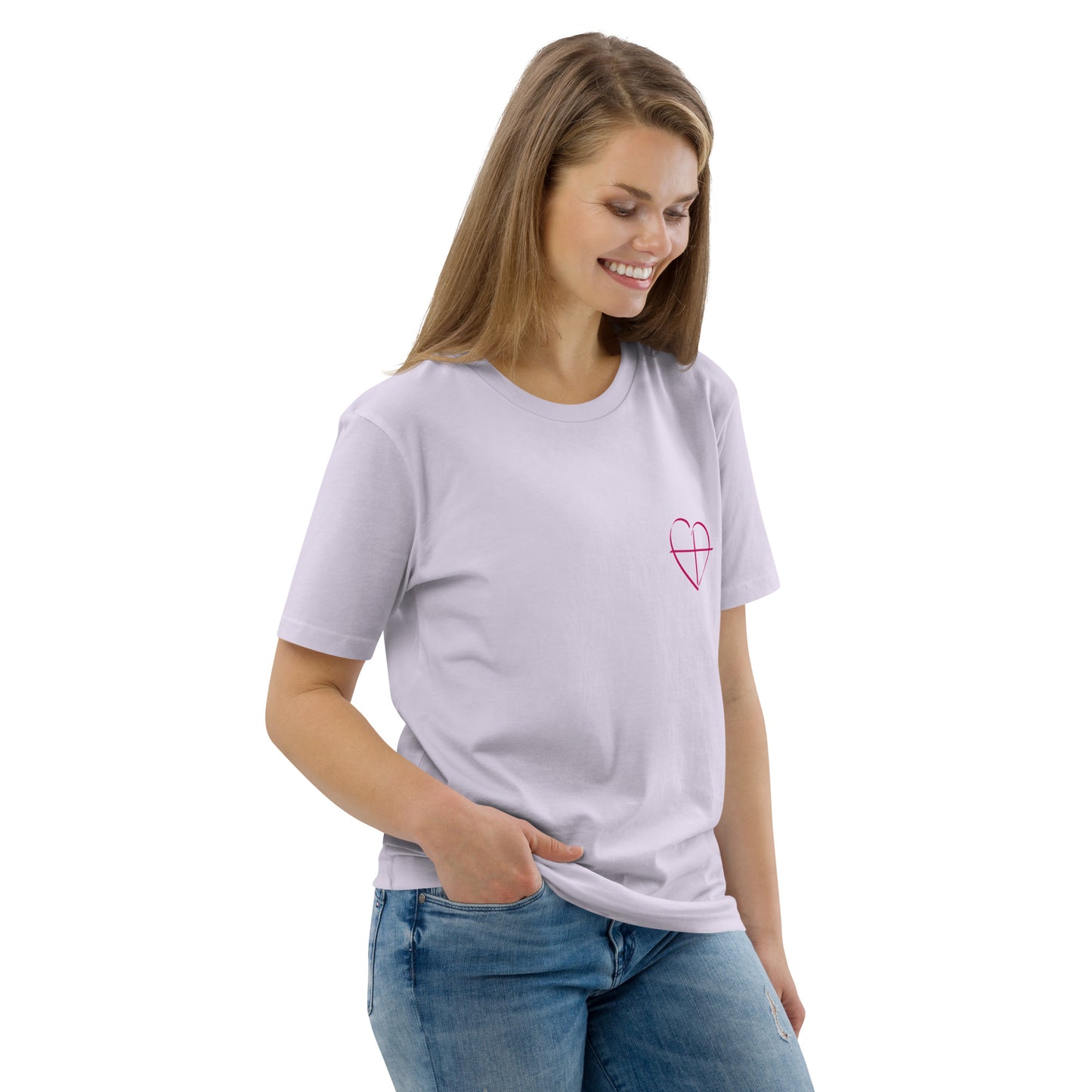 T-Shirt - Herz 'Herzöffnung' (vorne; organic, Unisex)