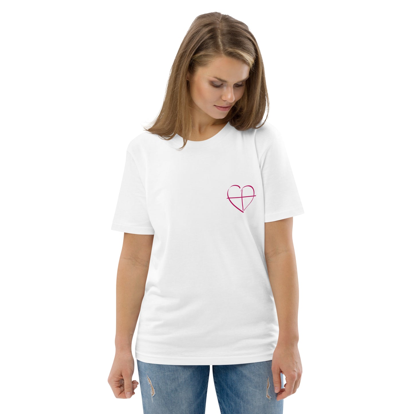 T-Shirt - Herz 'Herzöffnung' (vorne; organic, Unisex)